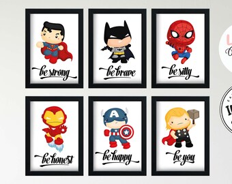 superhero nursery wall art