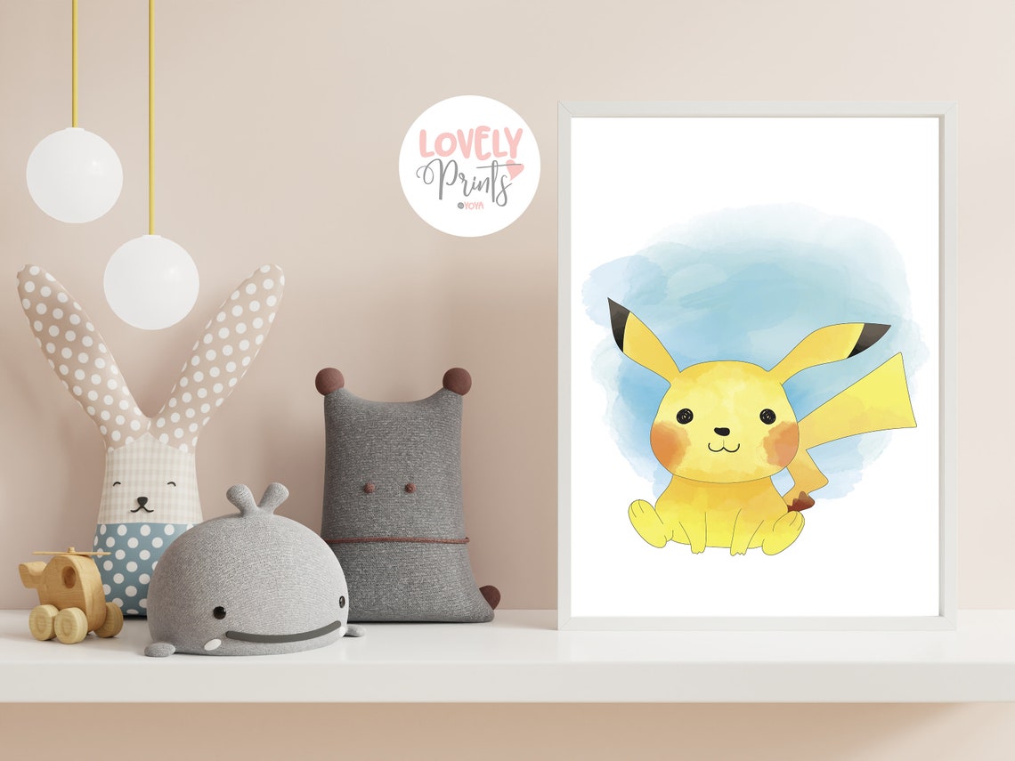Set 6 Pokemon nursery wall art pokemon kids room decor Etsy