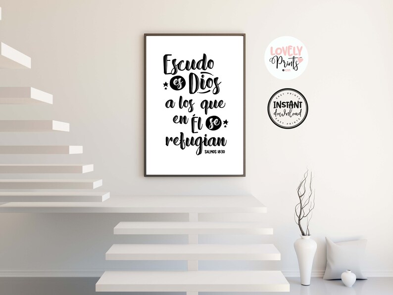 Bible verse in spanish wall art bible nursery decor prints | Etsy