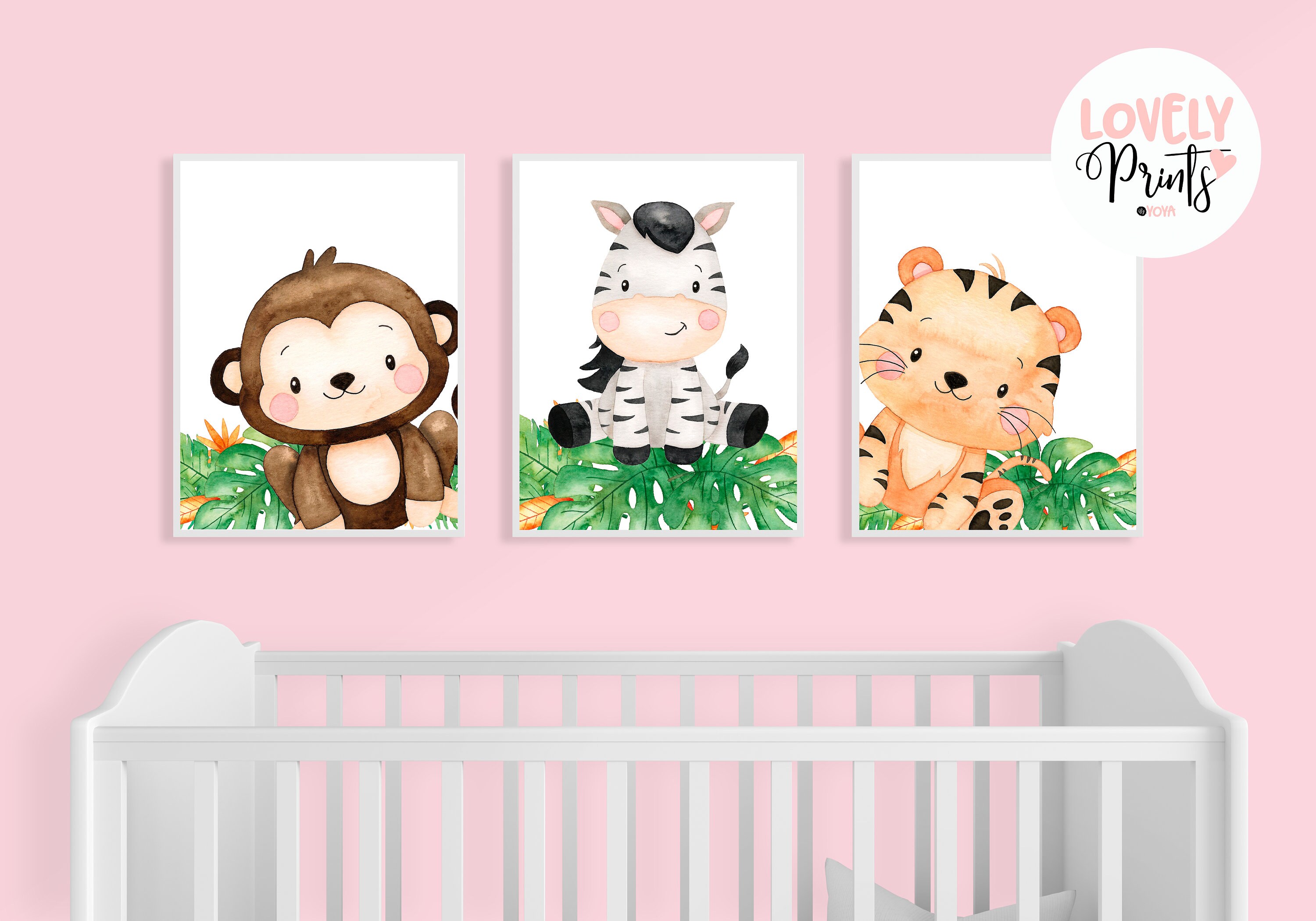 Safari nursery prints safari wall art safari decor nursery Etsy