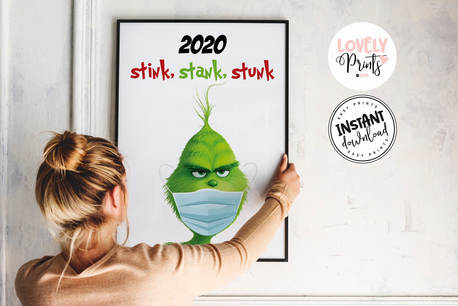 Grinch Weihnachtsdekoration Banner - Merry Grinchmas 3x0,6m Outdoor