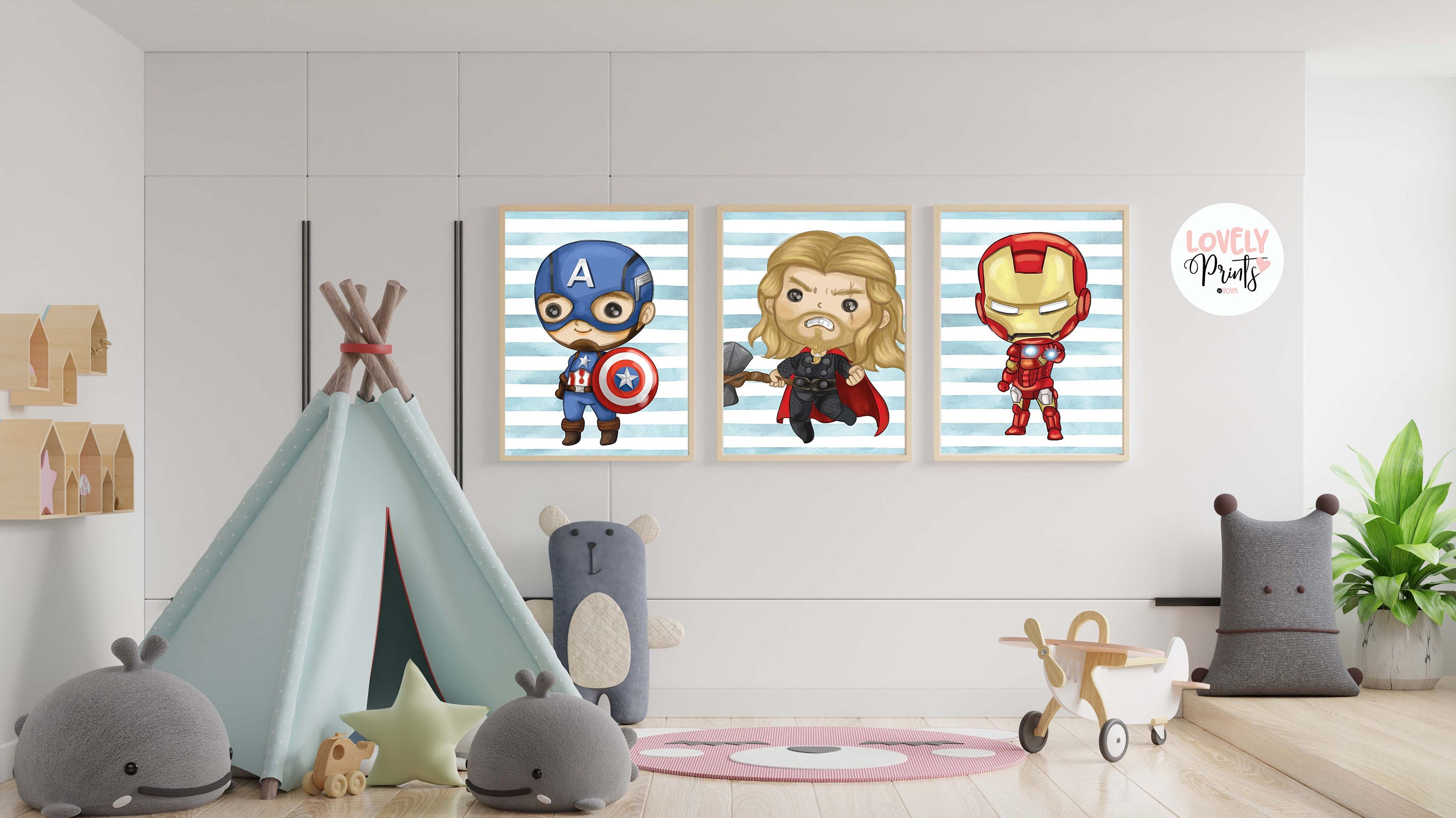 Avengers nursery wall art printables superhero decor wall Etsy