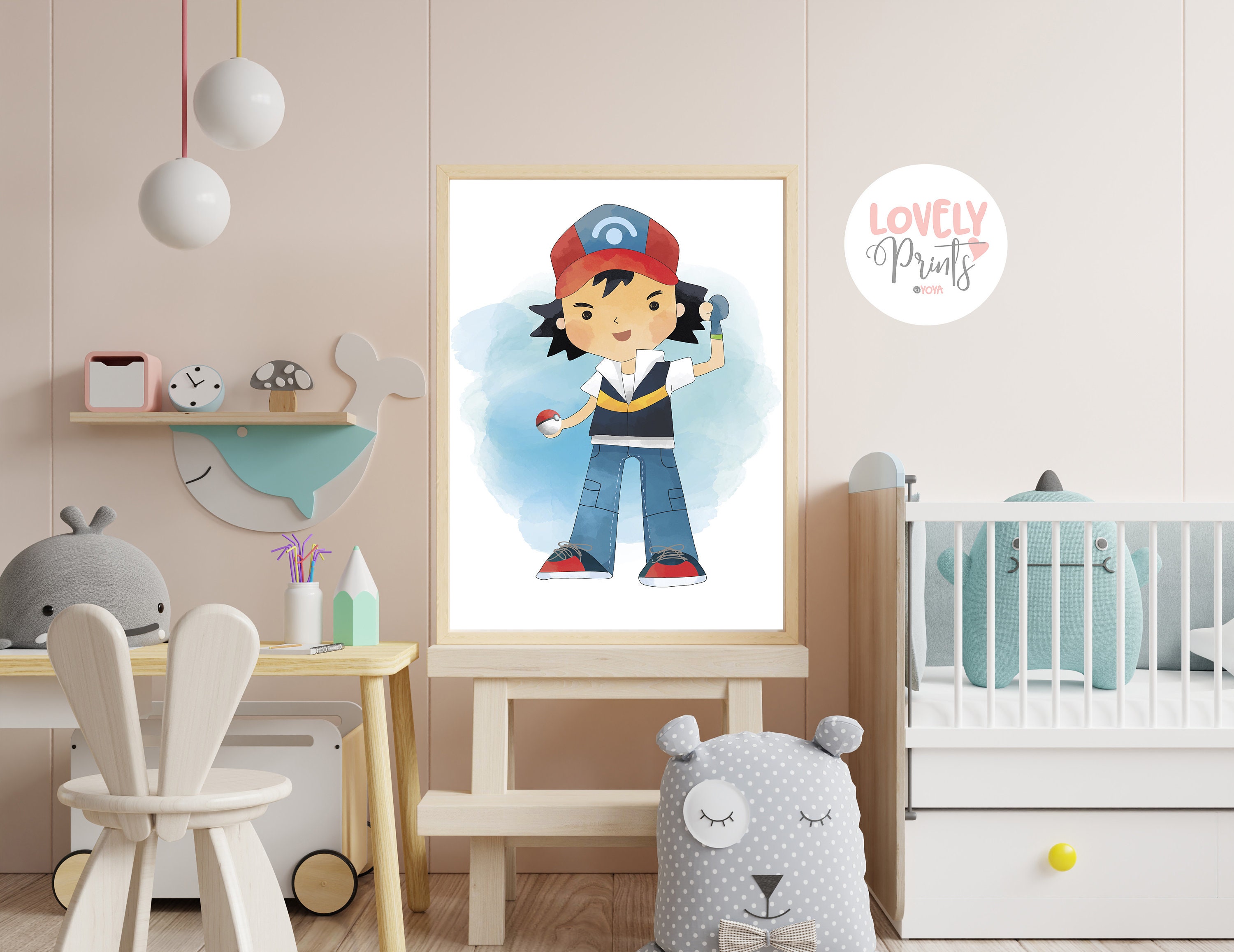 Set 6 Pokemon nursery wall art pokemon kids room decor Etsy
