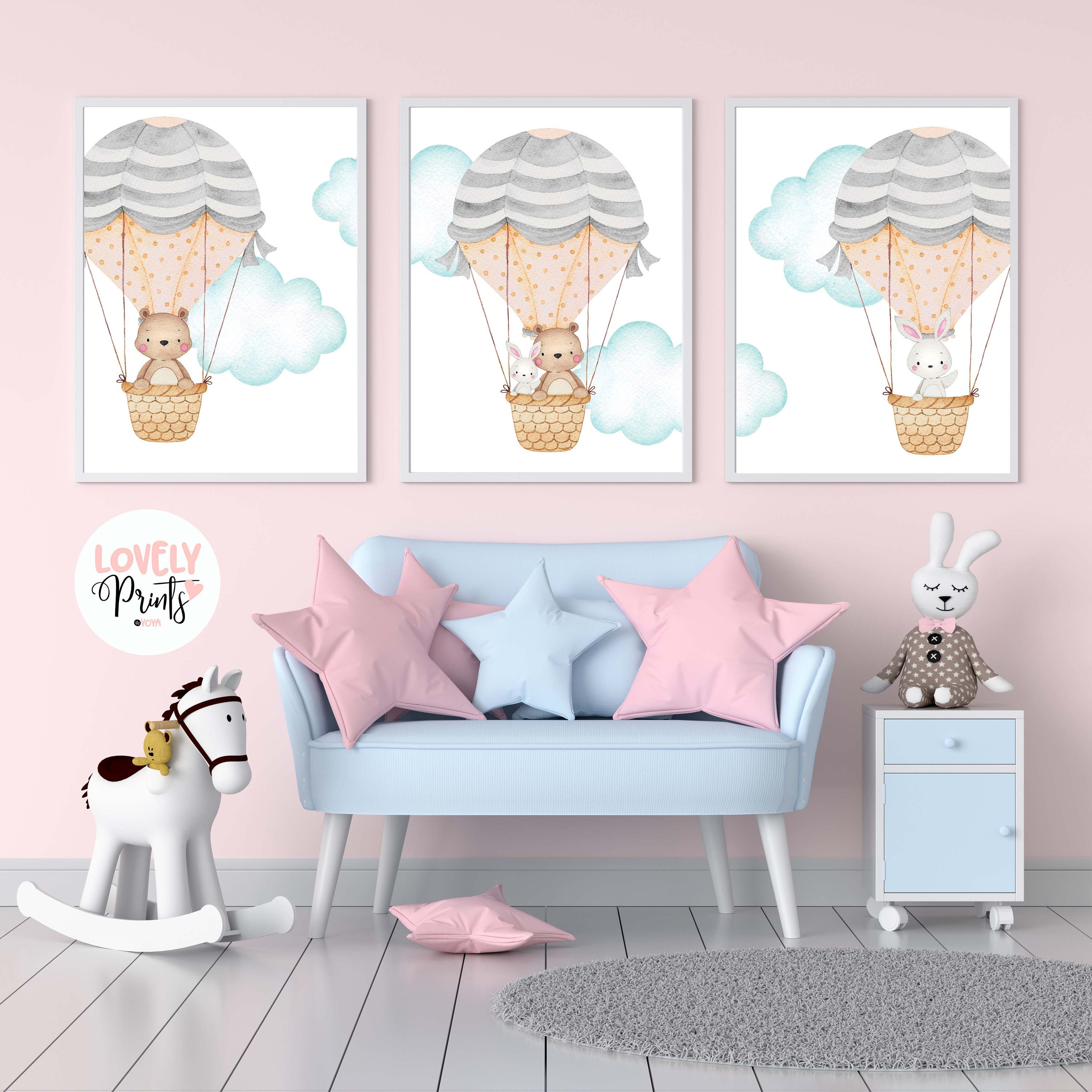 Hot air balloon nursery decor hot air balloon kids room hot Etsy