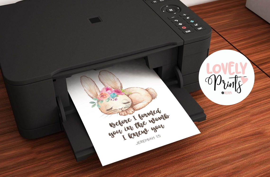 Bunny bible verse wall art kids rabbit bible verse kids room Etsy