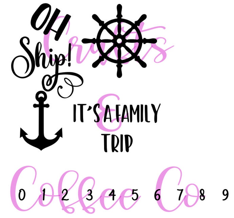 Oh Ship Its a Family Trip with year numbers SVG DXF | Etsy