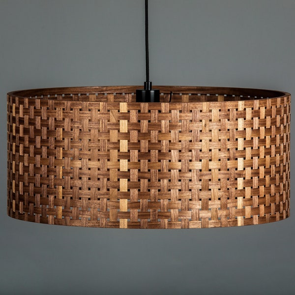 Wooden pendant lamp | walnut, oak lamp | STELLA |