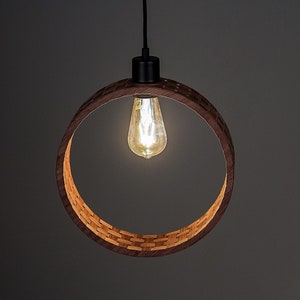 Pendant wooden lamp | walnut, oak lamp