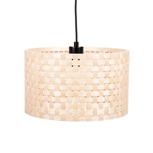 Wooden pendant lamp  | handwoven wooden lamp | oak lamp LUNA |