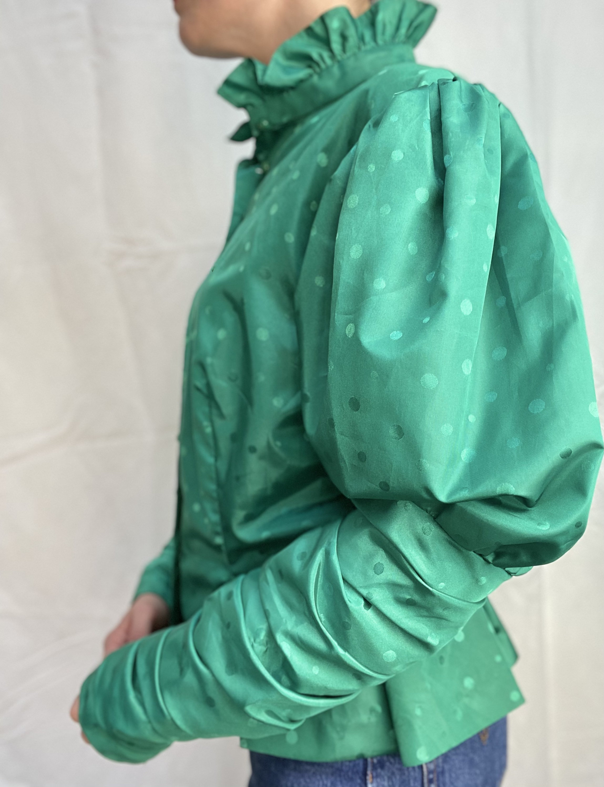 Vintage puff sleeve blouse UK 1012 Etsy