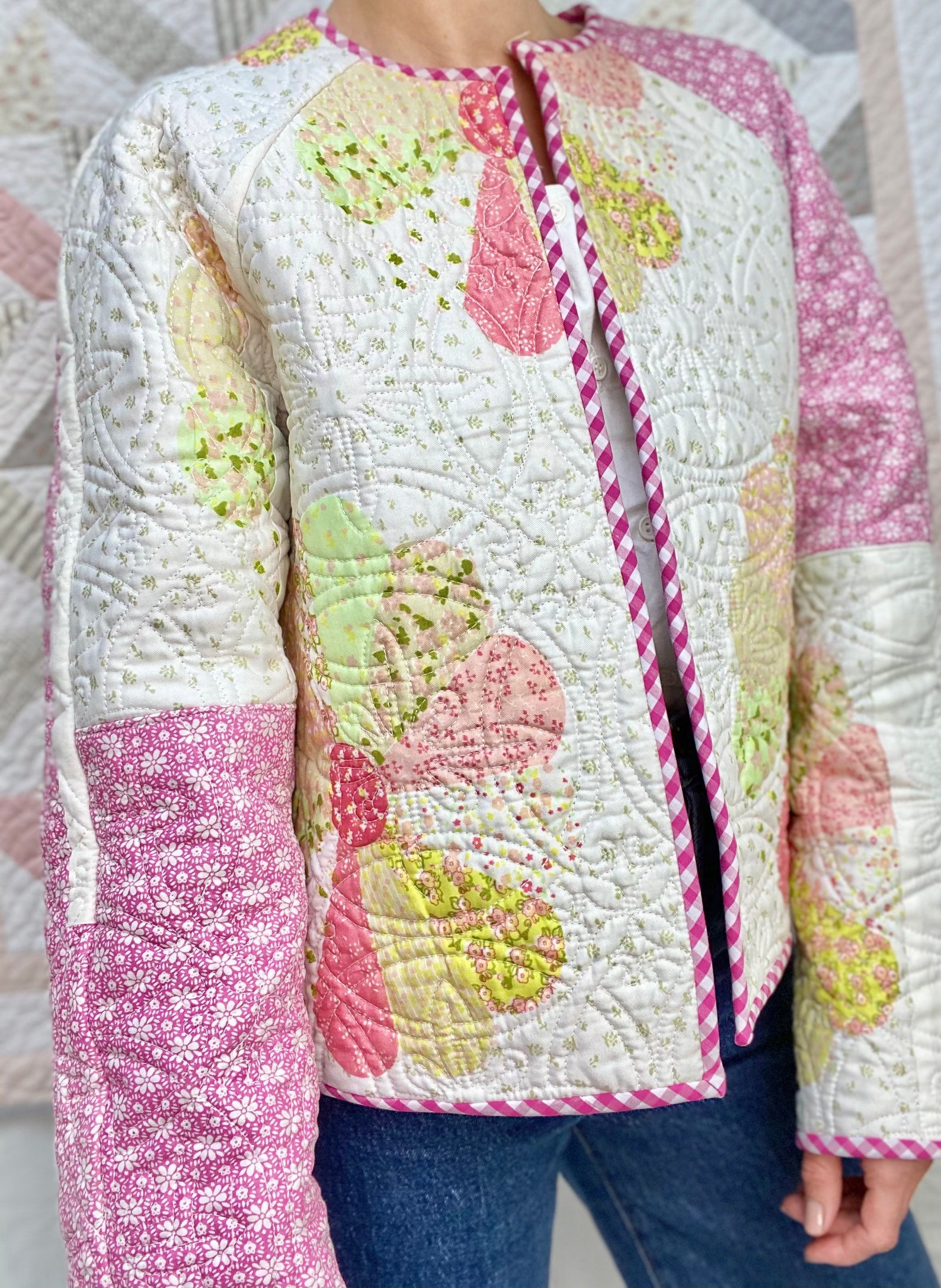 Handmade quilted reversible jacket UK 1014 Etsy