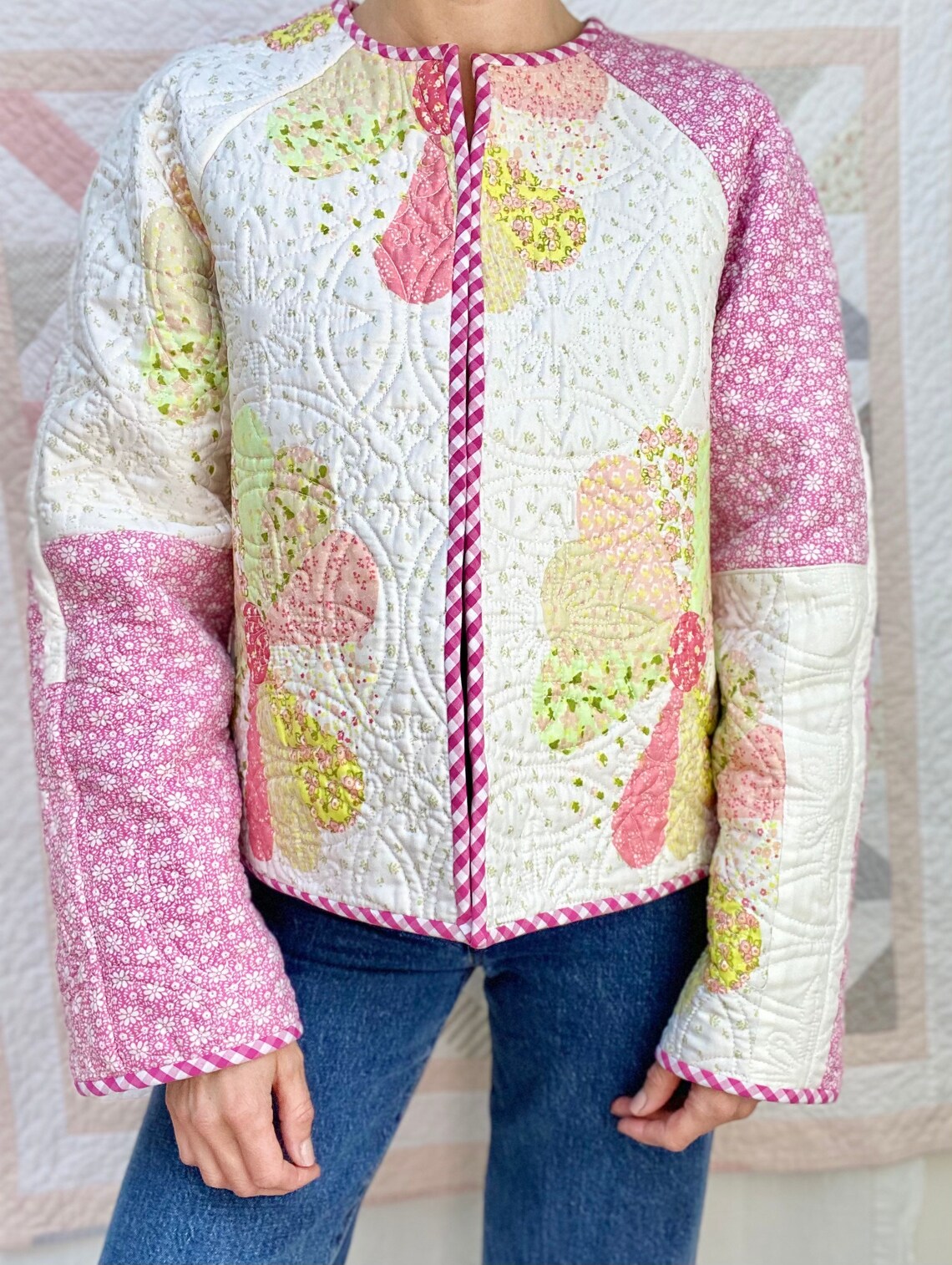 Handmade quilted reversible jacket UK 1014 Etsy