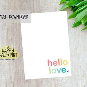 Hello Printable Card