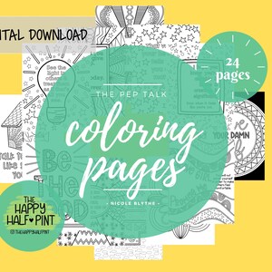 Livro de colorir Pep Talk/digital/download instantâneo