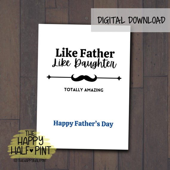 Father's Day Printable Card | Etsy