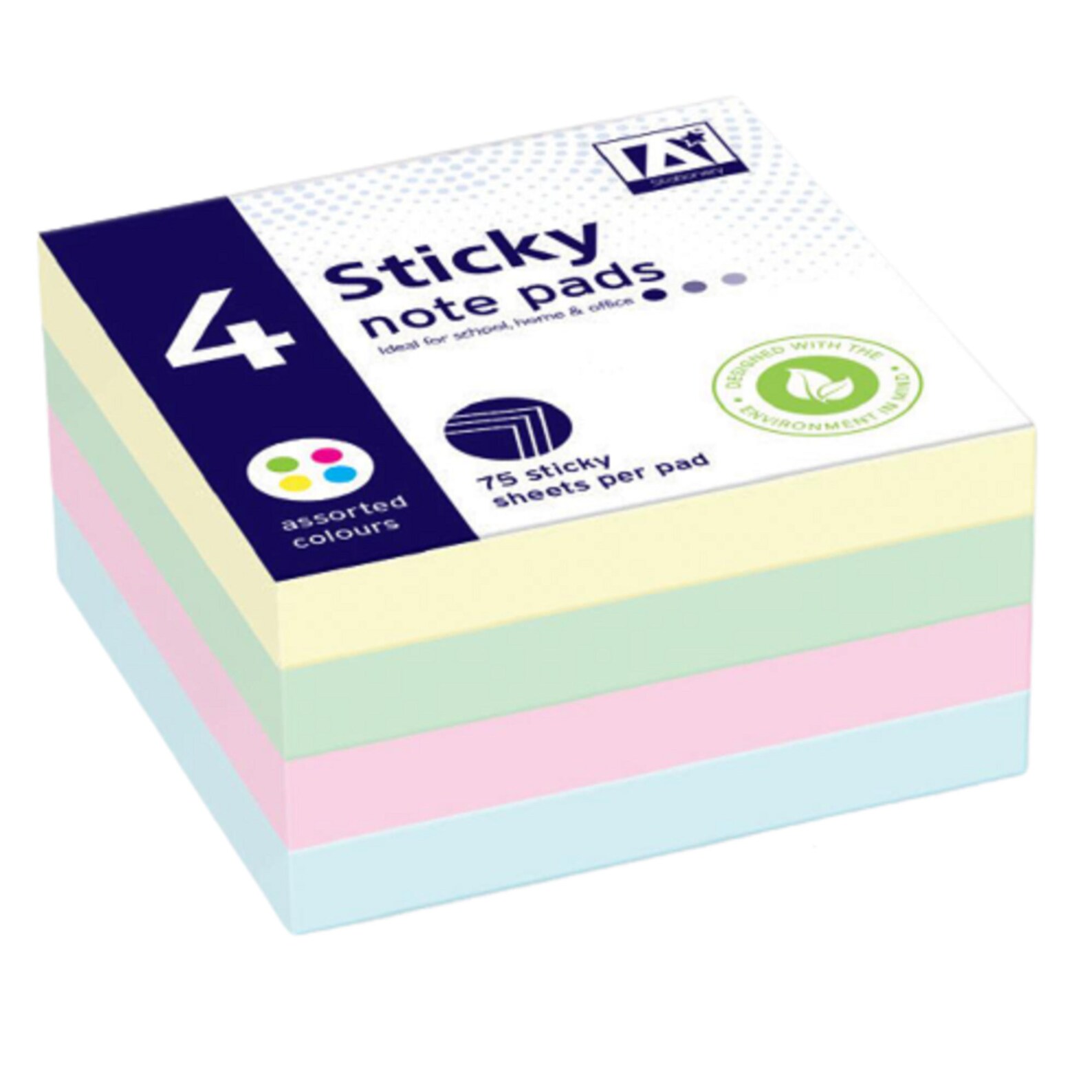 4 X Pastel Sticky Notes Removable Self Adhesive Assorted Etsy UK
