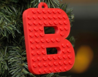 2025 Custom Christmas Letter Name Ornament - Many Colors!