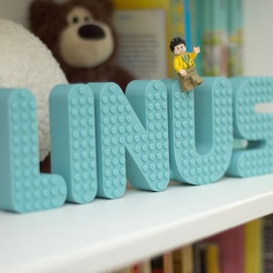 Kids Room Name Sign - Wall Letters - Baby Boy Nursery Letters - Nursery Name - Blue Nursery - Kids Room Letters - Boy Decor