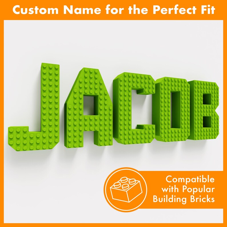 Personalized Brick Letters: Custom Name Sign, Kids Room Decor - Etsy