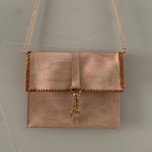 Leather Clutch - Natural Leather - Southwest Flair