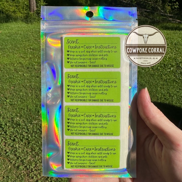 Car Freshie Care Instructions Etsy