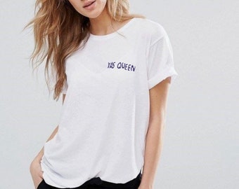 YAS QUEEN Embroidered Cotton T-Shirt