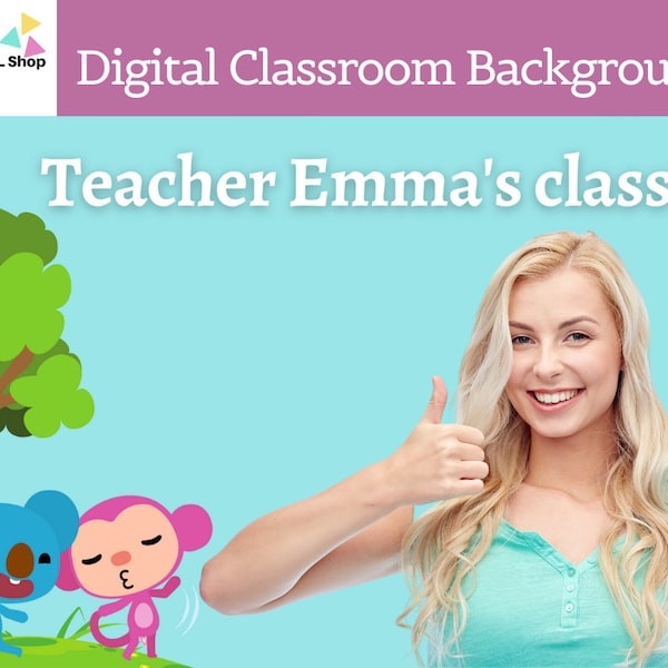 Qkids Classroom Background | Online teaching background | Vipkid | Palfish | Qkids | Gogokid | Vipkid backdrop | qkids backdrop