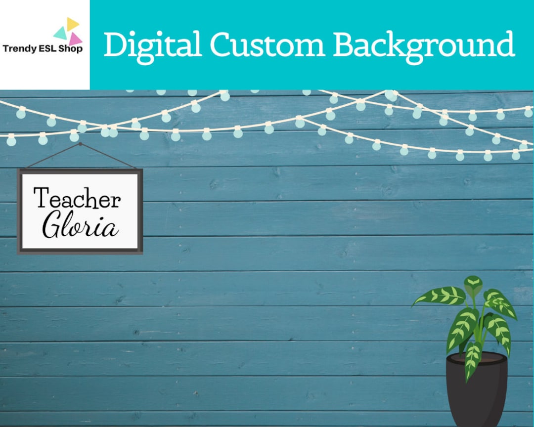 Digital Custom Classroom Background Online Teaching Background Vipkid ...