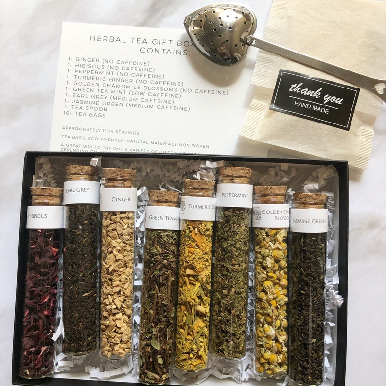 8 Loose Leaf Tea Sampler Gift Set w/Tea Infuser Tea Lover