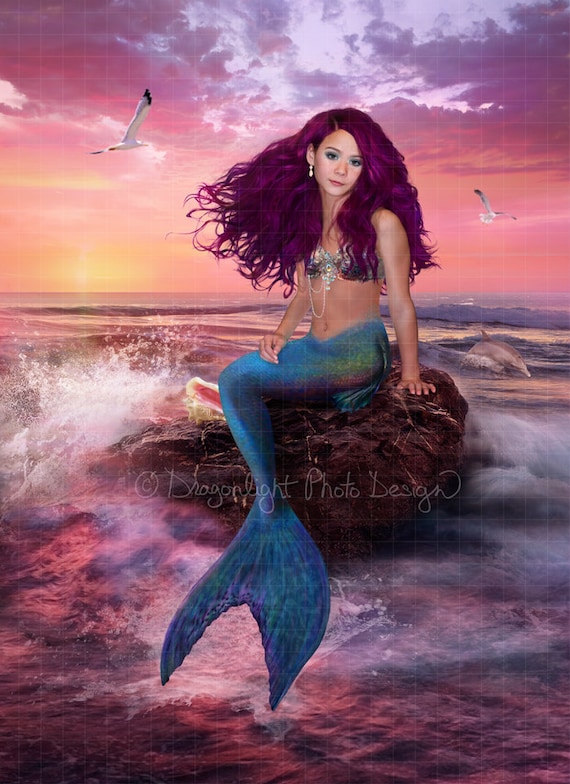 Mermaid Rock Sunset With Splash Mermaid Ocean Mermaid Etsy Mermaid Rock Sunset With Splash Mermaid Ocean Mermaid Etsy