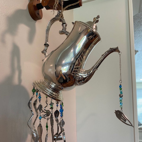 Unique, Handmade Tea Pot Wind Chime