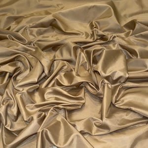 1 Meter Shiny Champagne Anti Static Shiny Polyester Lining Fabric 150cm Wide