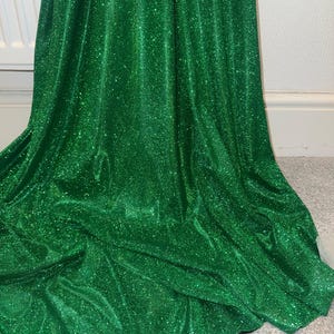 1 MTR smaragdgroen sprankelende glitter stretch maanlicht stof 58" breed jurk achtergronddecoraties