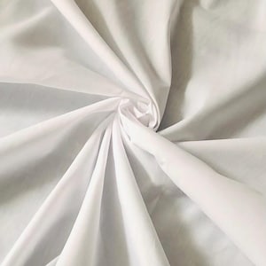 1 Meter Plain White Poly Cotton Fabric 45” Wide Dress Crafts