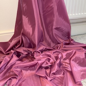 1 Meter Rosewood Anti Static Shiny Polyester Lining Fabric 150cm Wide