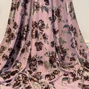 Printed scuba crepe fabric 4 way stretch knitted Lycra jersey spandex 60 inches wide Price Per Meter Pink Floral Print