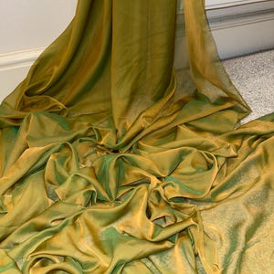 Green Gold Chiffon - Etsy