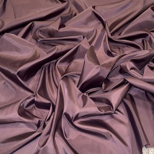 1 Meter Shiny Plum Anti Static Shiny Polyester Lining Fabric 150cm Wide