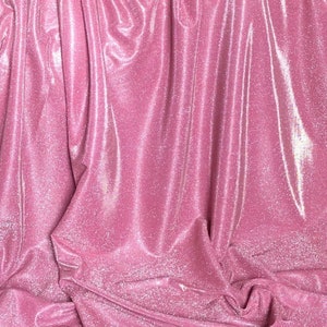 1 Meter Baby Pink Sparkly Glitter Stretch Moonlight Fabric 58”wid Dress Backdrop Decorations