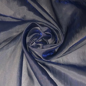 1 metro de dos tonos azul marino Organza Orgendy tela 58 &quot;de ancho vestido decoraciones nupciales velo
