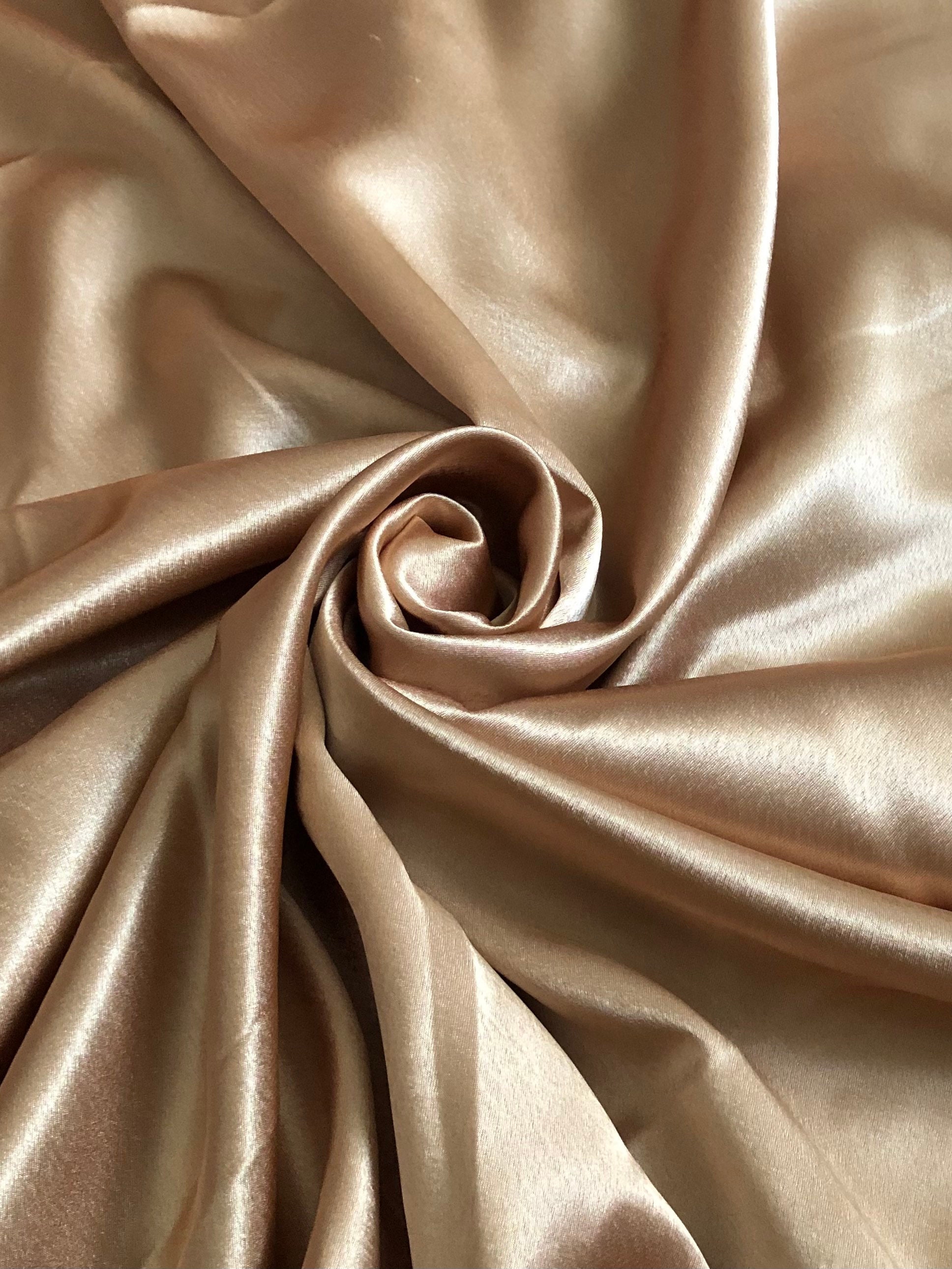 Antique Gold Satin Ribbon 3/8” wide BY THE YARD, Double Faced Swiss Satin