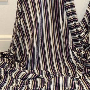 1 Meter Multicoloured Stripe Print Stretch Jersey Fabric 58” Wide Dressmaking