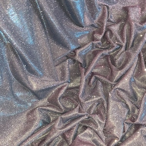 1 MTR Silver/Blue/Pink Sparkly Glitter Moonlight Fabric 58”wide Dress Backdrop Decorations