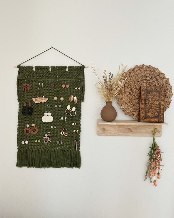 Macrame Jewelry Holder Jewelry Organizer Wall Hanging Macrame