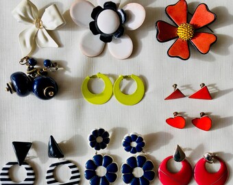 Funky Lot of Iconic Flower-Power Sixties Costume Jewelry