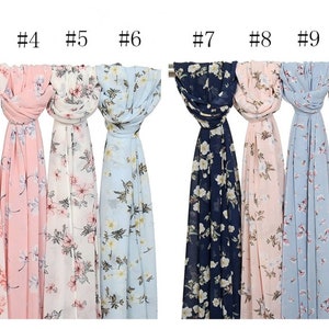 Printed Chiffon Shawl/Head Wrap