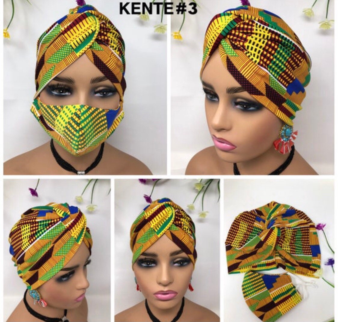 African Print Turban 
