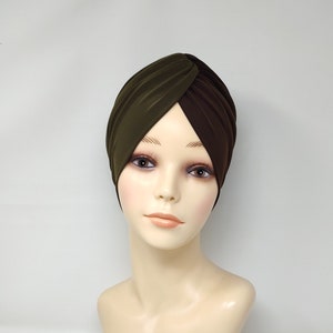 Two-Toned Stretchy Twisted Turban