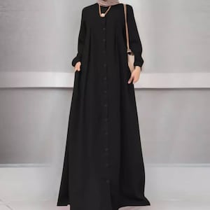 ボタンマキシドレス