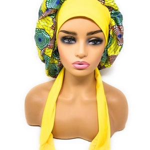 African Printed Hair Bonnet